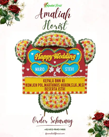 Papan Bunga Pernikahan Arahan